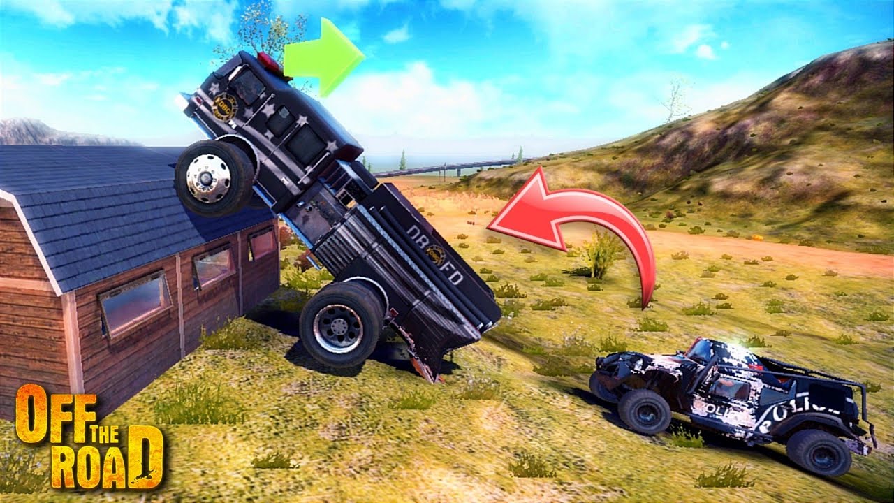 Offroad Fire Truck Police Car Chase | Off The Road OTR - Offroad Car ...