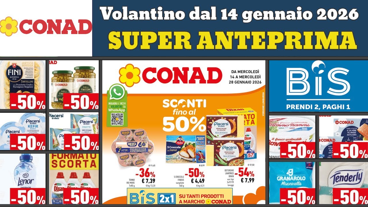 volantino CONAD dal 14 gennaio 2026 ✅ 