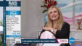Rhonda Shear 'Betty' 5pack Pin Up Panty with Lace Trim