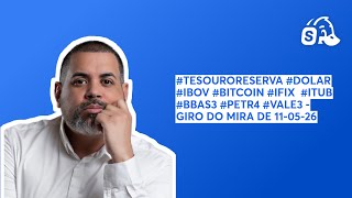 #TESOURORESERVA #DOLAR #IBOV #BITCOIN #IFIX  #ITUB #BBAS3 #PETR4 #VALE3 - GIRO DO MIRA DE 11-05-26