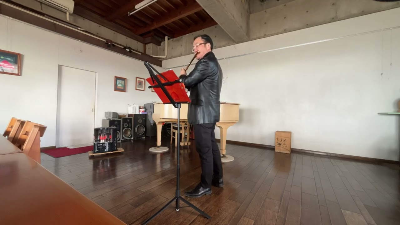 2026.1.9【フルート】ボロディン:ダッタン人の踊り／赤木りえ［フルート曲集クラシカル・ファンタジー］より（福間海岸サンストン）