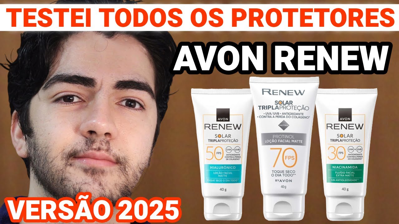 TESTEI TODOS OS PROTETORES RENEW DA AVON! FPS 30, FPS 50 E FPS 70! QUAL PROTETOR DA AVON ESCOLHER?
