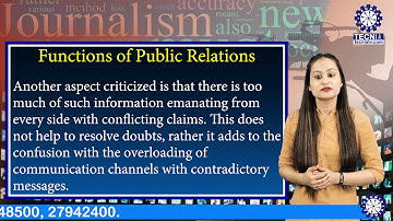 Functions Of Public Relations |Ms.  Jagriti Basera  (Asst. Prof.)| BA( JMC ) TIAS on Tecnia TV