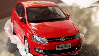Unboxing of Mini New Volkswagen Polo(red) Diecast Toy car