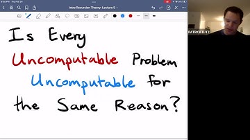 Recursion Theory - Lecture 5 (last lecture)