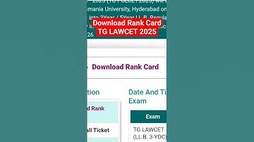 TG LAWCET 2025 Rank Card download #tglawcet2025 #rankcard #theacts