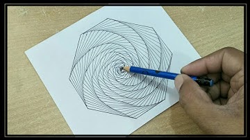 Octagon 3D Line Illusion Pattern I Satisfying line illusion