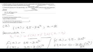 How to solve a LINEAR APPROXIMATION problem? Profile