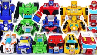 Cute and easy!! Transformers Rescue Bots Flip Racers Bunblebee, Optimus Prime! Go! - DuDuPopTOY