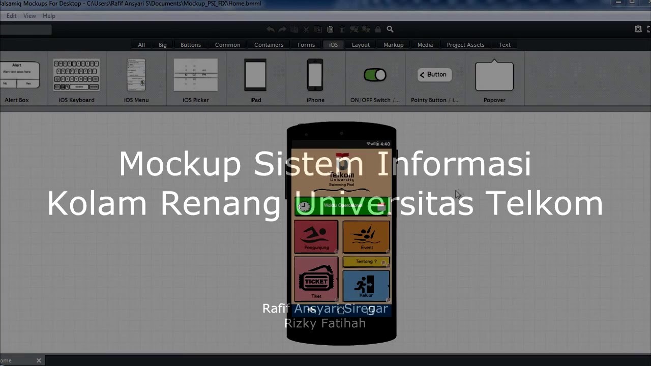Mockup Aplikasi Sistem Informasi Kolam Renang Universitas Telkom - YouTube