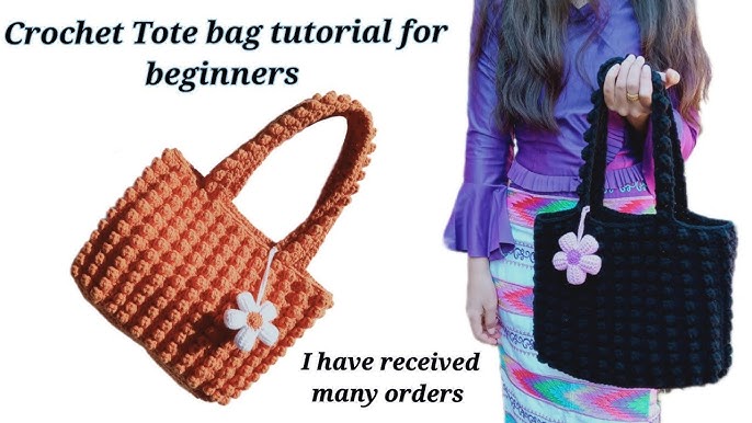 Crochet Cloud Tote Bag Pattern, Beginner Friendly Tote Bag Crochet Pattern,  Bubble Stitch Crochet Bag Pattern, Digital Tutorial PDF File 