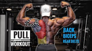 PULL WORKOUT  | FULL BACK & BICEPS ROUTINE