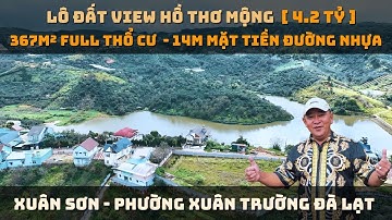 Lô đất view hồ thơ mộng, 367m² full thổ cư tại Xuân Sơn, Phường Xuân Trường Đà Lạt [ 4,2 Tỷ ]