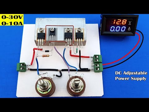 DIY Simple 0-30V 0-10A DC Variable Power Supply // Voltage and Current Adjustable