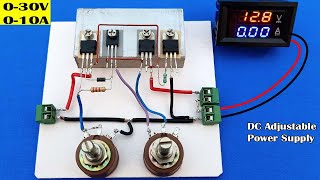 DIY Simple 0-30V 0-10A DC Variable Power Supply // Voltage and Current Adjustable