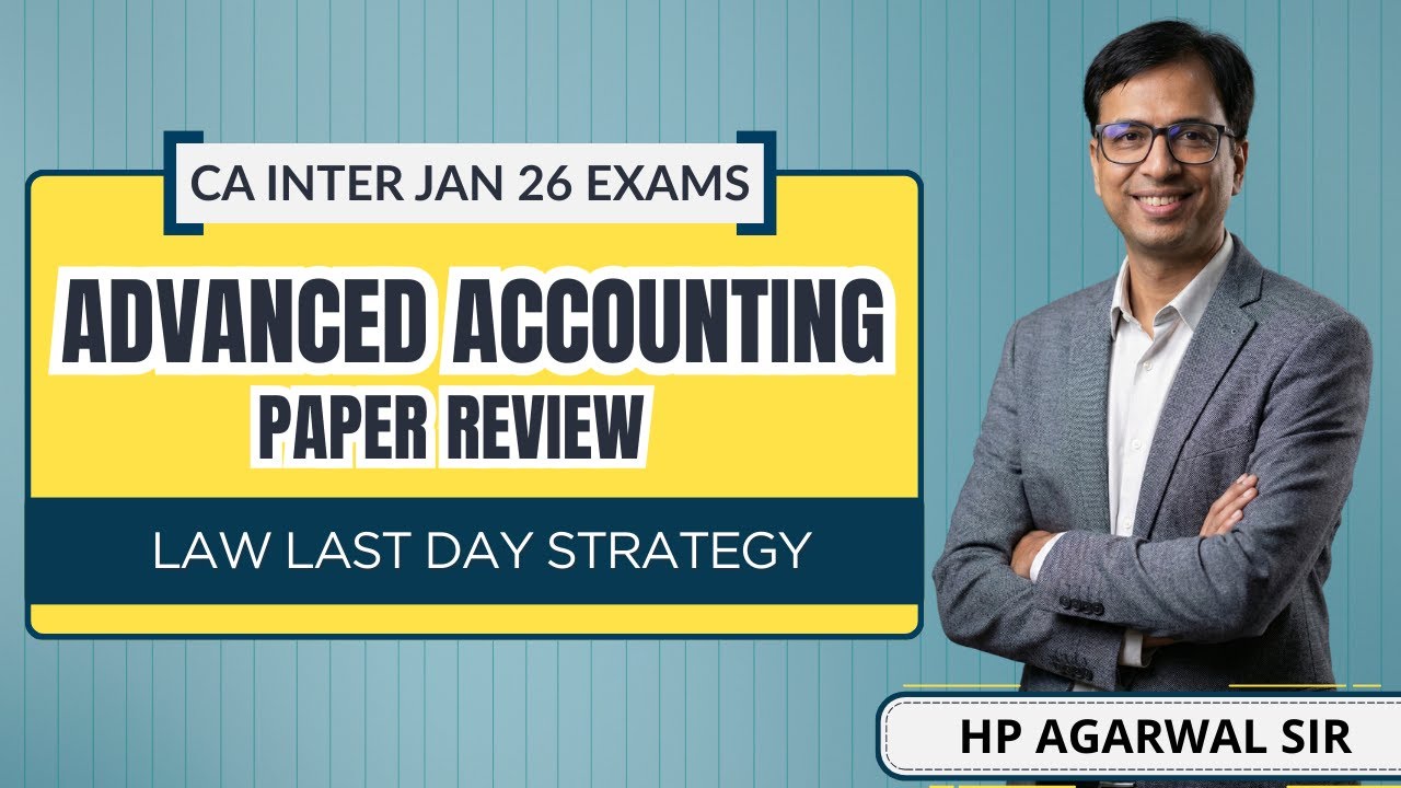 CA INTER Advanced Accounts JAN 2026 Paper Review | Last Day Strategy ...