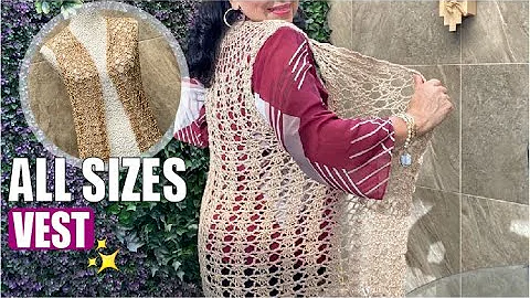 HOW TO CROCHET AN ALL SIZES VEST - EASY AND FAST -...