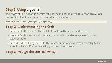 How to Sort a NumPy Array by the First Field of Its Rows