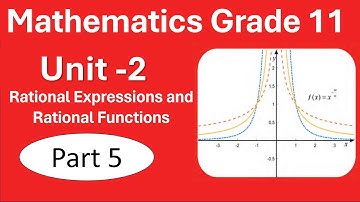 5. Maths Grade 11 Unit 2 | Part 5 Rational Function | New Curriculum