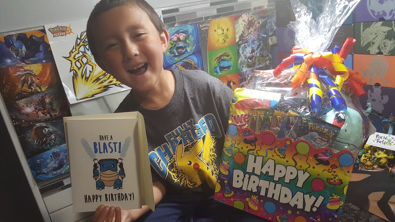 HAPPY POKEMON BIRTHDAY ETHAN!! Psycho Turtles NEW Basket! Full of Boxes, Packs, Cards, Candy & Toys!