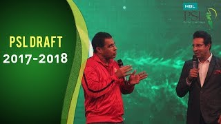 PSL Live HBL Pakistan Super League Player Draft 2017