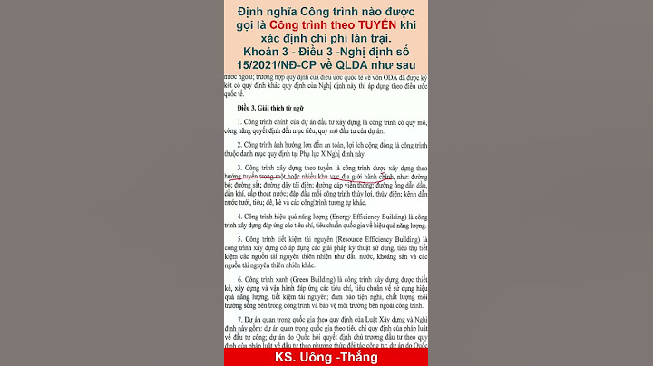 Công trình không theo tuyến là công trình gì