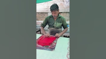 Shorts in which making red colour for blockprint #youtube
