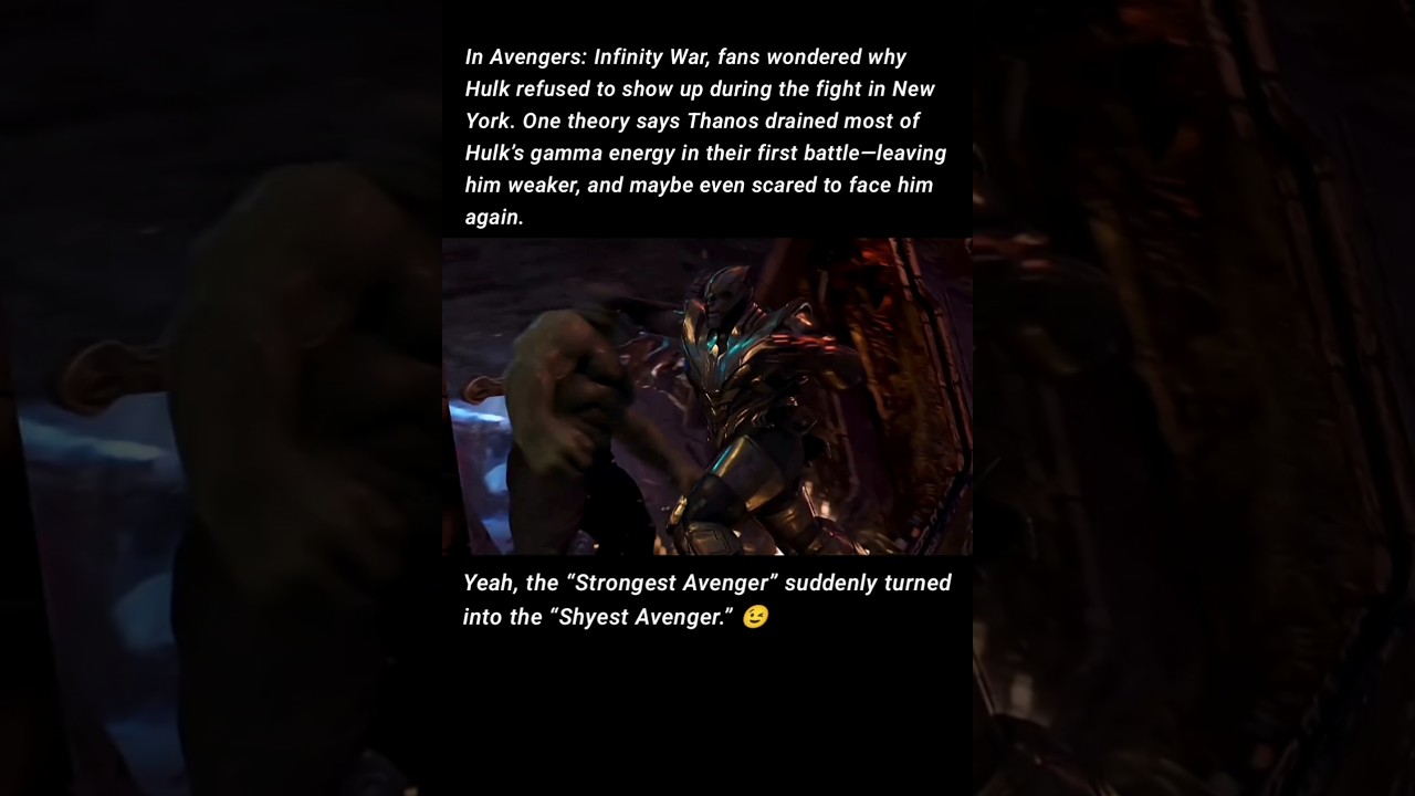 💚 Avengers: Infinity War – Why Hulk Refused to Fight After Losing to Thanos 💥