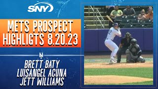 Mets prospects Brett Baty, Luisangel Acuna, and Jett Williams deliver hits on Sunday | SNY