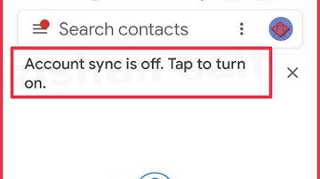 How To Fix Contact Account sync is off. Tap to turn on. Problem Solve