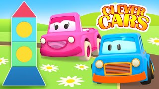 car cartoons for kids artoon cars and rocket learn shapes and colors for kids