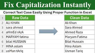 PROPER Function in Excel | Fix Name Capitalization from Google Forms Data