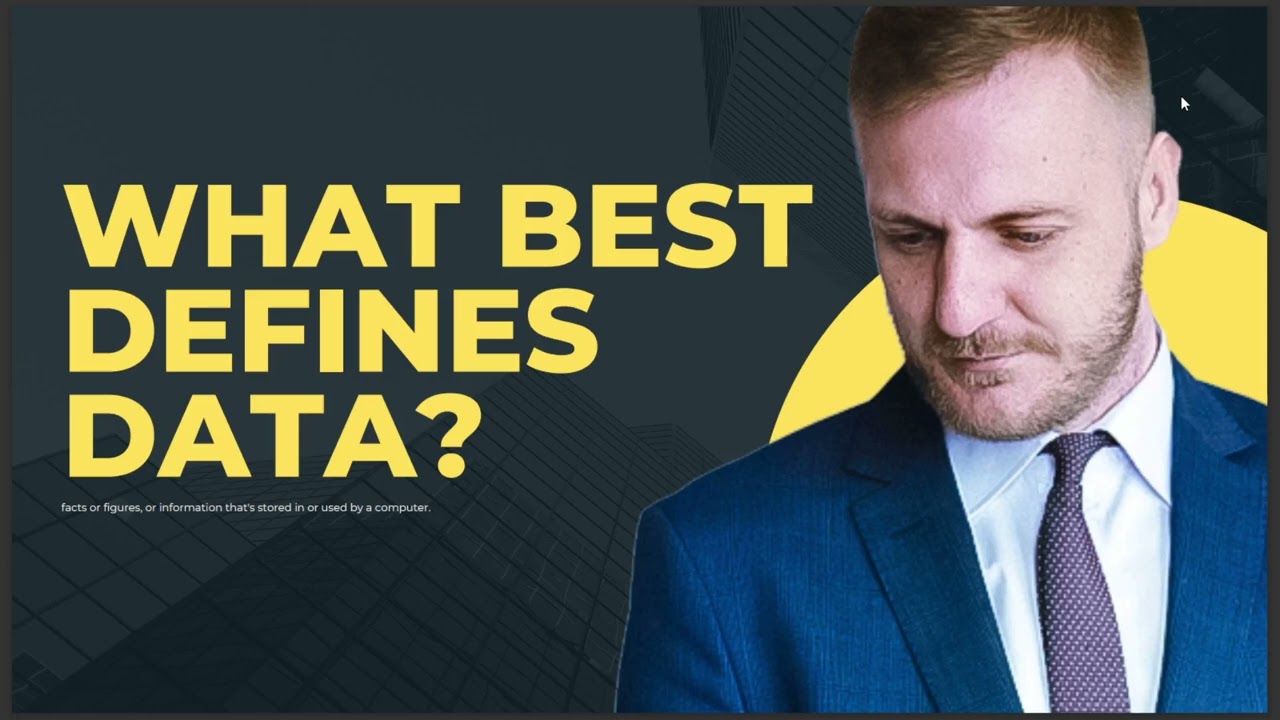 WHAT BEST DEFINES DATA ANSWER
