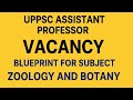 UPPSC ASSISTANT PROFESSOR VACANCY//BLUEPRINT FOR SUBJECT ZOOLOGY AND BOTANY//UPPSC ZOOLOGY,BOTANY.