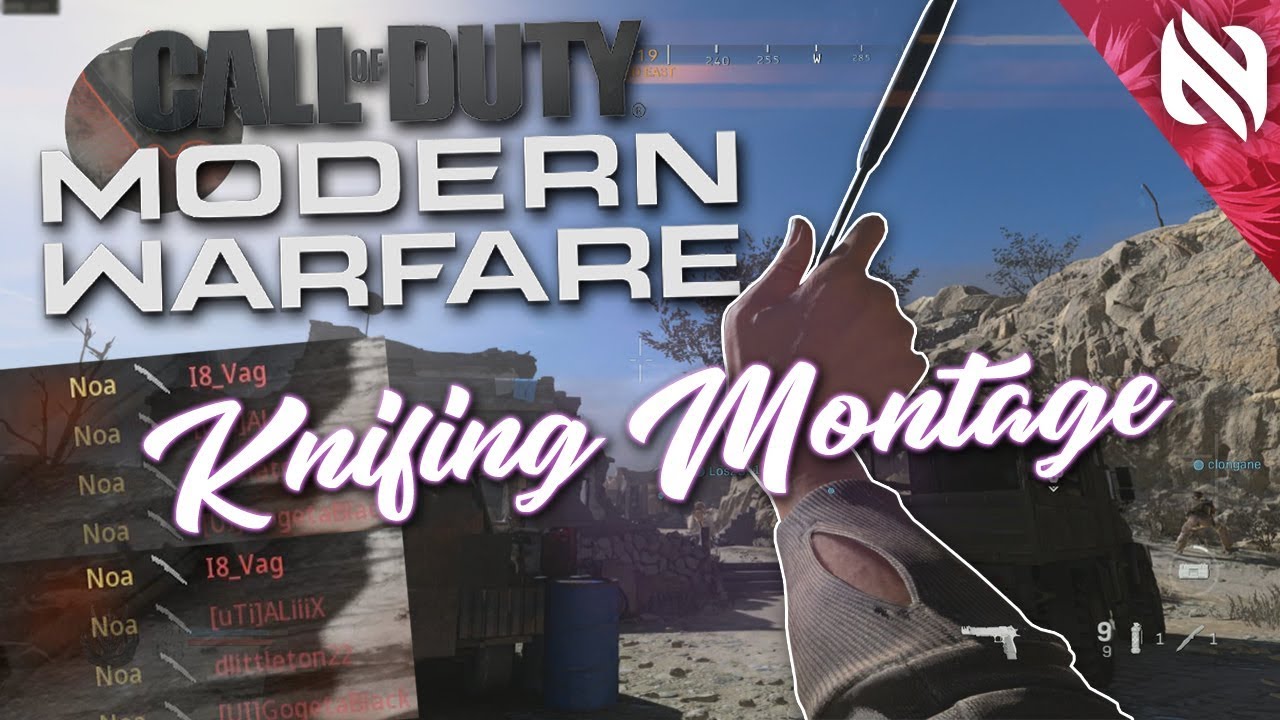 YoutubeNoa - First Modern Warfare Beta Throwing Knife Montage (COD: MW Knifing Montage!)