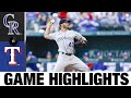 Rockies vs. Rangers Game Highlights (4/11/22) | MLB Highlights