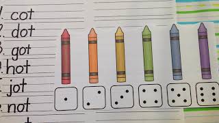 Rainbow Writing 'ot' word family