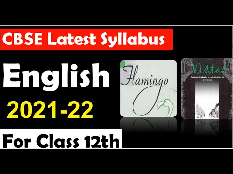 CBSE Class 12 English Latest Syllabus L English New Syllabus I 2021 -22