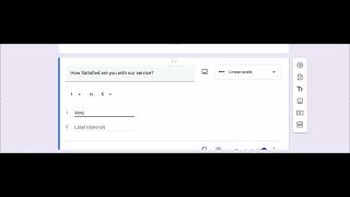 How to add a linear scale question to a google form