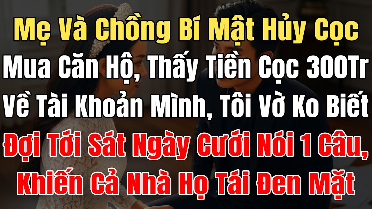 Mẹ Và Chồng Bí Mật Hủy Cọc Mua Căn Hộ, Thấy 300 Triệu Cọc Về Tài Khoản Mình, Tôi Vờ Ko Biết Đợi Sát