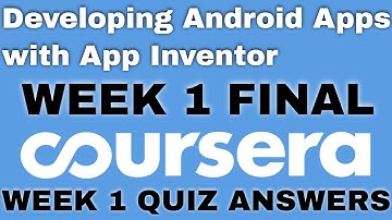 Developing Android Apps with App Inventor Week 1 Coursera quiz answers | Solutions Hub |