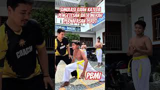 SIMULASI UJIAN PERNAFASAN PERUT BATA MERAH TINGKAT SABUK KUNING KATEDA #kateda #martialarts #shorts