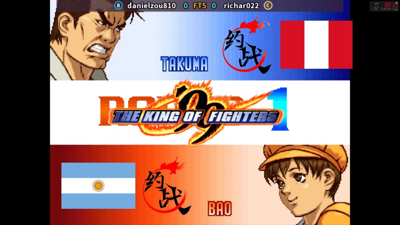 danielzou810 vs richerd ! kof99 ft.5 ! FIGHTCADE ONLINE GAMING VIDEO KOREA PERU 