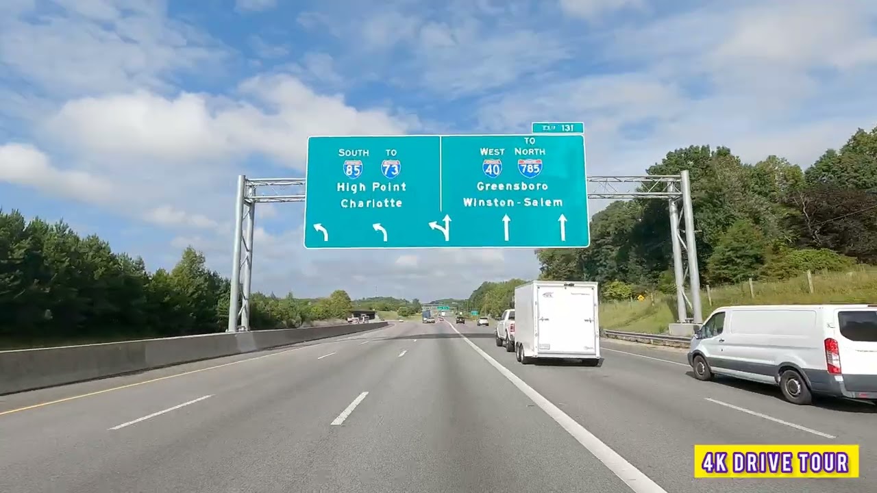 Driving From Gibsonville, NC To Kernersville, NC By Way Of Interstate