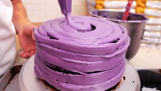 American Food - The BEST PURPLE YAM LAYER CAKE in New York City! Posh Pop Bakeshop NYC