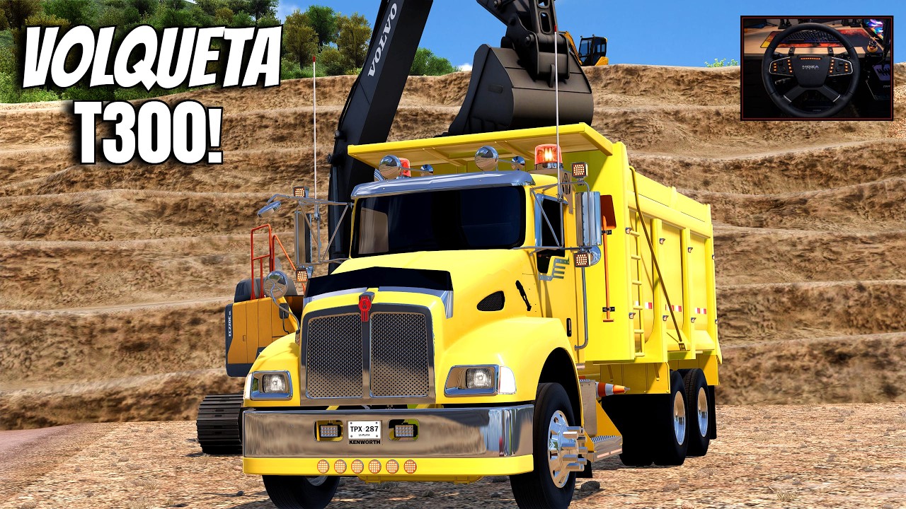 SALIENDO DE LA MINA CON 18 TONELADAS DE TIERRA EN MI KENWORTH T300 🚛🔥 | ATS 1.57 4K + WHEEL CAM