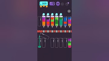 Cups - water sort puzzle | level 269 | ⭐️⭐️⭐️