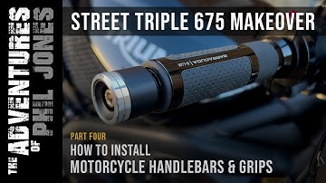 How to Install Motorcycle Handlebars and Grips - Street Triple 675 Makeover
