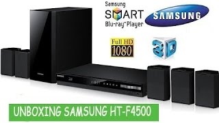 Samsung HT-F5500W 3D Blu-Ray Home Theater System (2013 Model) Unboxing Home Theater Blu-ray 3D Samsung HT-F4500