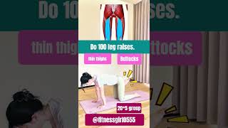 My Secret to Slim Thighs in 7 Days! 🔥 (100 Reps Only) #SlimThighs #WorkoutRoutine #FitnessHacks